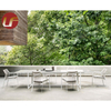 Restaurante de aluminio lavable de diseñador comercial moderno comedor jardín silla de cuerda al aire libre