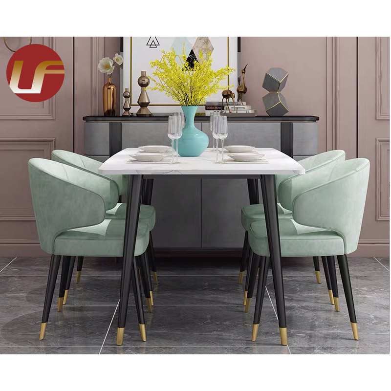 Nuevos muebles de comedor de lujo mesas de comedor, juegos de comedor 6 sillas de comedor, juego de mesa de comedor de mármol moderno