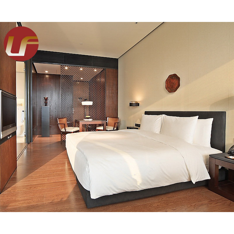 Proveedor de muebles de la mejor marca de China Panel de madera personalizado Juego de muebles de dormitorio de hotel moderno