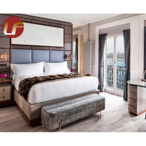 Suite de lujo moderna Equipos de hotel por encargo Juego de muebles de dormitorio de hotel comercial de habitación de cama de cinco estrellas