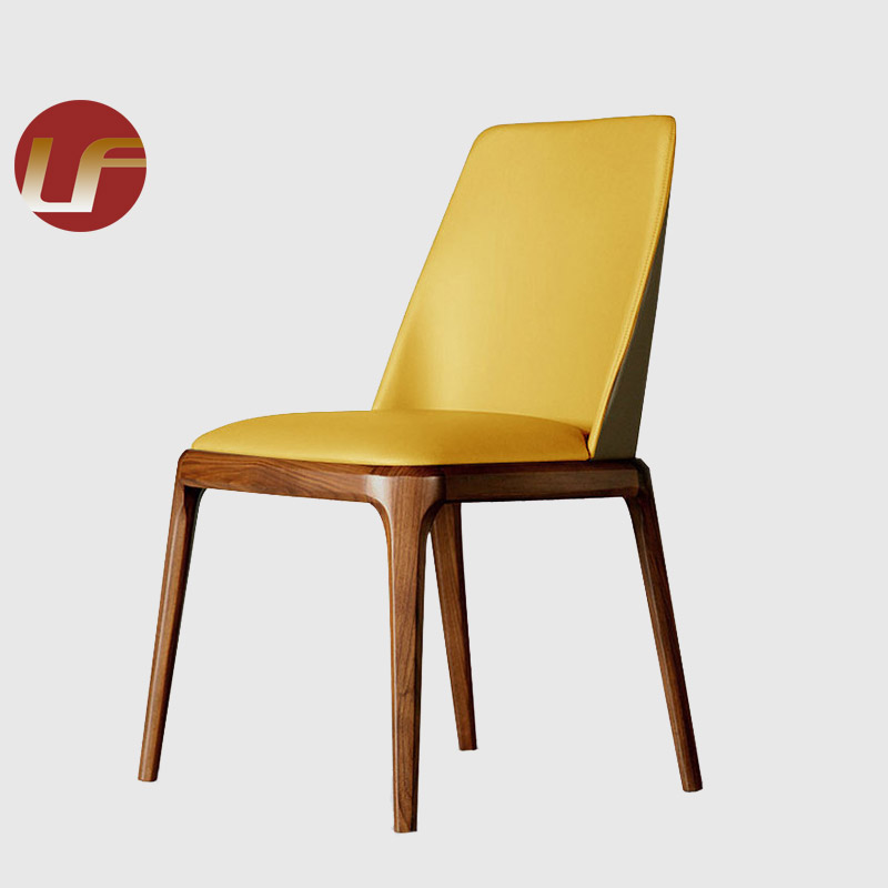 Silla de restaurante de venta caliente, sillas de comedor, silla de comedor de cuero de diseño personalizado, madera maciza