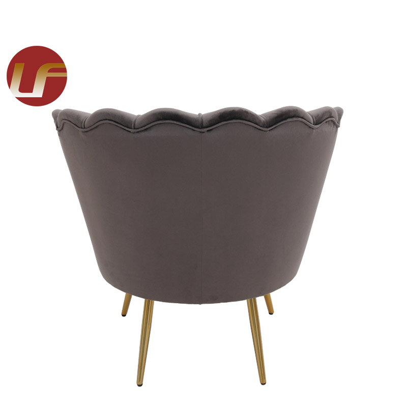 Sillas de comedor de muebles de diseño de lujo moderno de terciopelo nórdico sillas de comedor con patas de Metal dorado