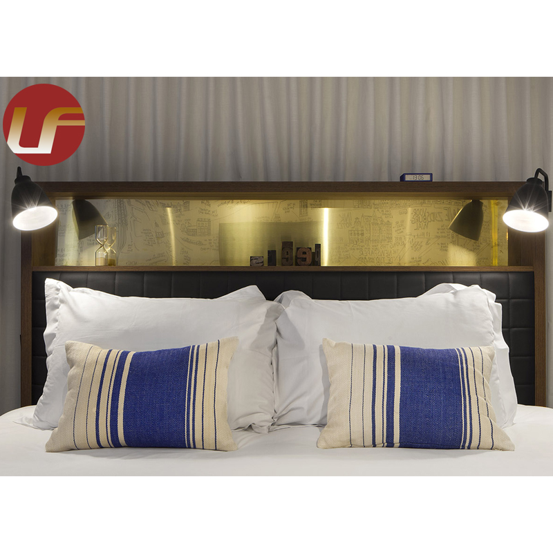Habitación de hotel de lujo personalizada Muebles de hotel estándar de madera de roble macizo natural elegante