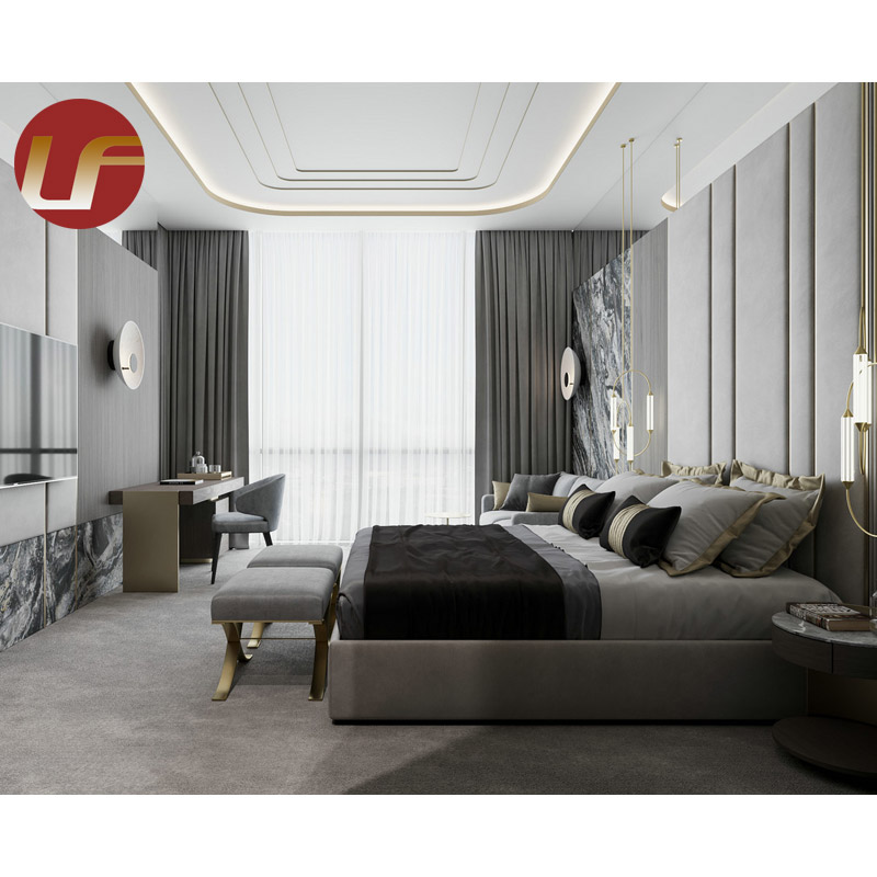 Proveedor de muebles de Foshan Juego de habitación Sofitel vintage Muebles de dormitorio de hotel de diseño de lujo