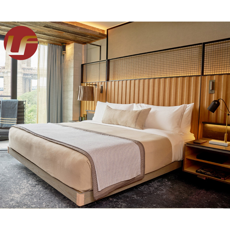 Muebles de hotel Proveedor de hotel famoso de China Muebles de arce verde Juego de dormitorio completamente de madera para proyecto