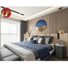 Muebles Foshan, venta al por mayor, dormitorio nórdico, muebles de diseño de cama, juego de cama doble King Size de cuero de madera de lujo