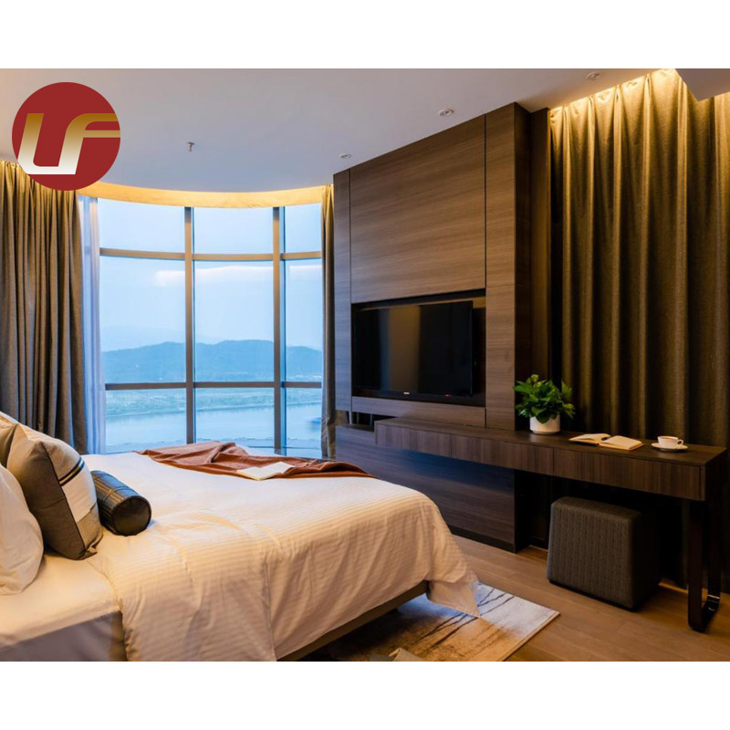 Conjuntos completos personalizados Solución de mobiliario Conjunto de muebles de dormitorio de hotel de lujo Villa Resort