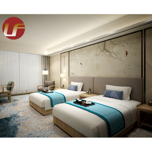 Juego de muebles de dormitorio de hotel moderno de 5 estrellas, muebles de habitación de hotel de cuatro estaciones de lujo personalizados, fabricante de Foshan
