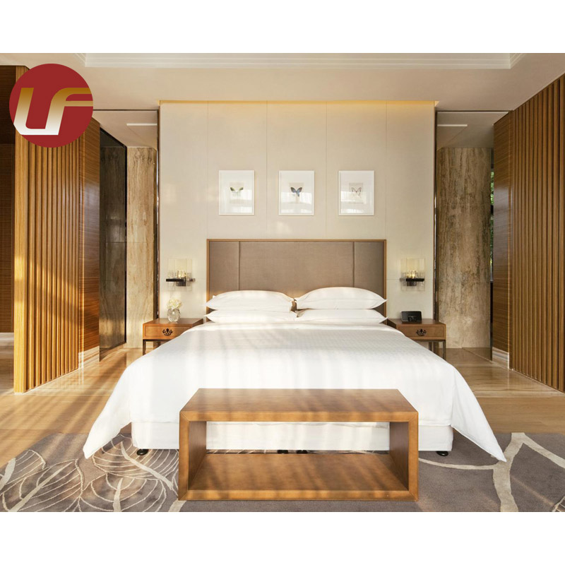 Cama tamaño Queen de lujo, cabecero alto, cama doble, conjuntos de dormitorio de Villa, marco de madera maciza, muebles de dormitorio de cuero modernos