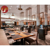 Restaurante de hotel de gama alta Asientos de comedor de madera Mesas de muebles interiores