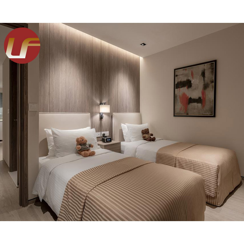 Juego de dormitorio elegante de los muebles del sitio de la cama del hotel del diseño moderno comercial de la estrella