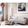 Tela de cuero de lujo ligero italiano de alta gama personalizado sala de estar Hotel Villa toda la casa muebles de apoyo sofá Modular