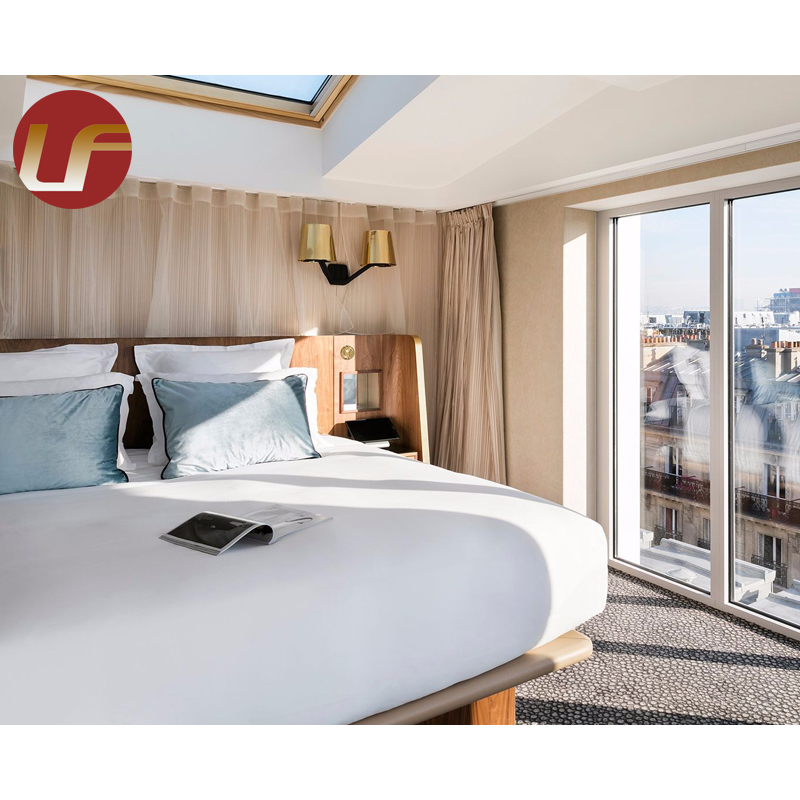 Suite de lujo moderna Equipos de hotel por encargo Juego de muebles de dormitorio de hotel comercial de habitación de cama de cinco estrellas