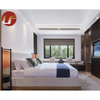 Conjunto de muebles de habitación de hotel de madera de lujo de 5 estrellas personalizado de fábrica Conjunto de dormitorio de hotel moderno