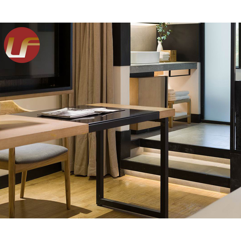 Muebles de hospitalidad Conjuntos de dormitorio Minibar Gabinete Cama de hotel moderna personalizada Cabecera Muebles de hotel