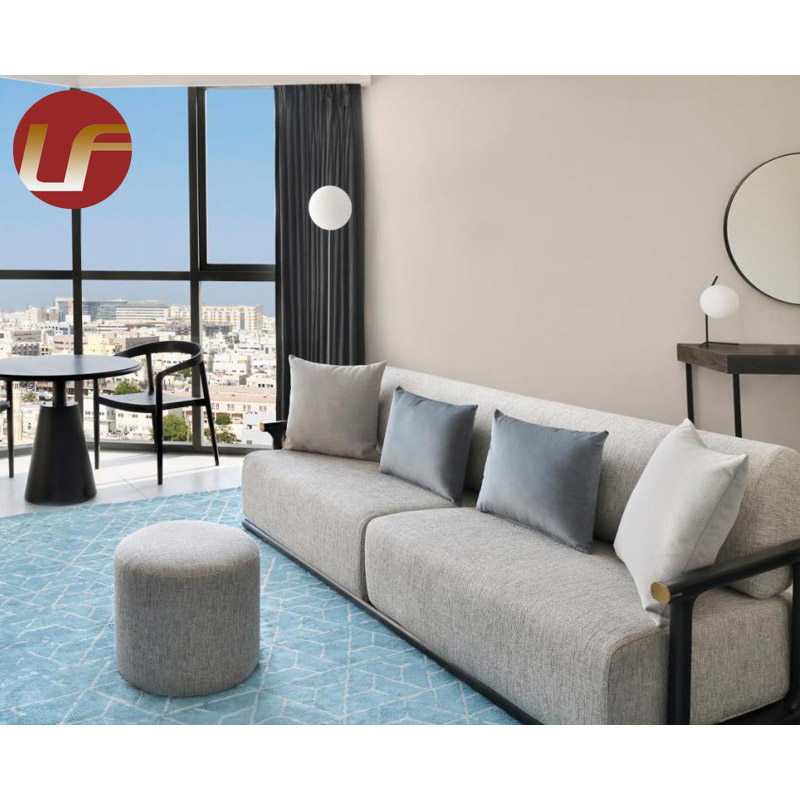 Estilo moderno de lujo y conjunto de muebles de dormitorio de muebles de hotel de cinco estrellas personalizados de alta calidad